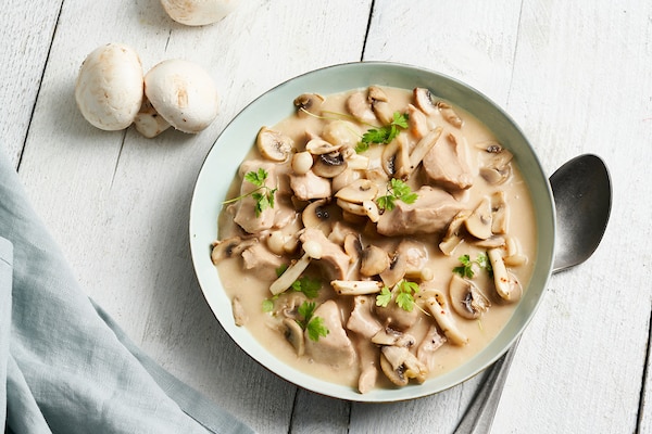 Veal blaquette with mushrooms and chervil